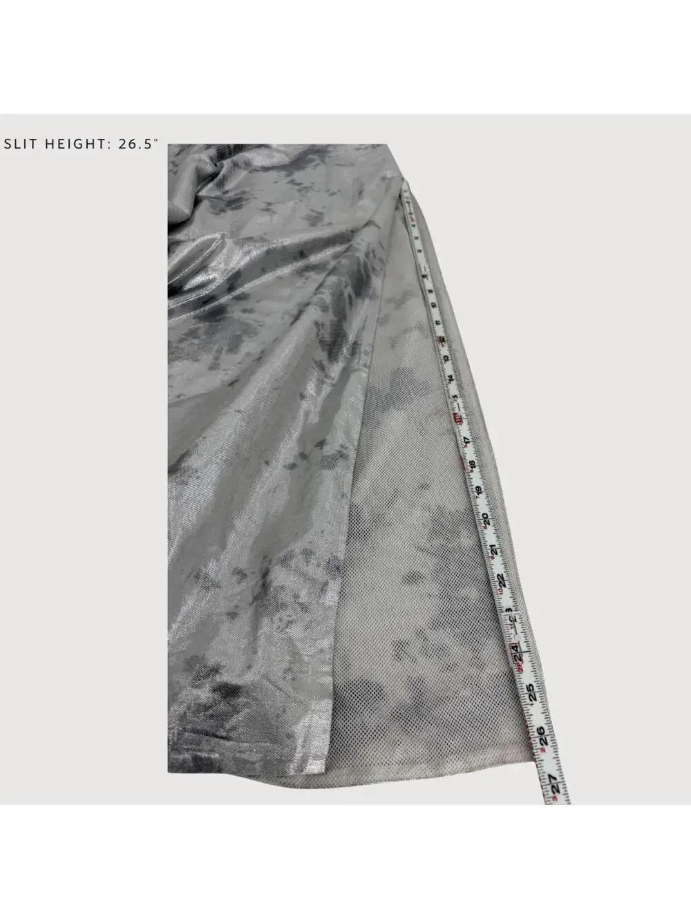 Norblack Norwhite Metallic Slip Dress Silver M - Picture 8 of 9